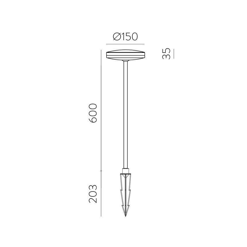 ACB Shedir Baliza 2076 Antracita Texturado, LED 12W 3000K 1230lm, CRI90 CL.I IP65, LED integrado