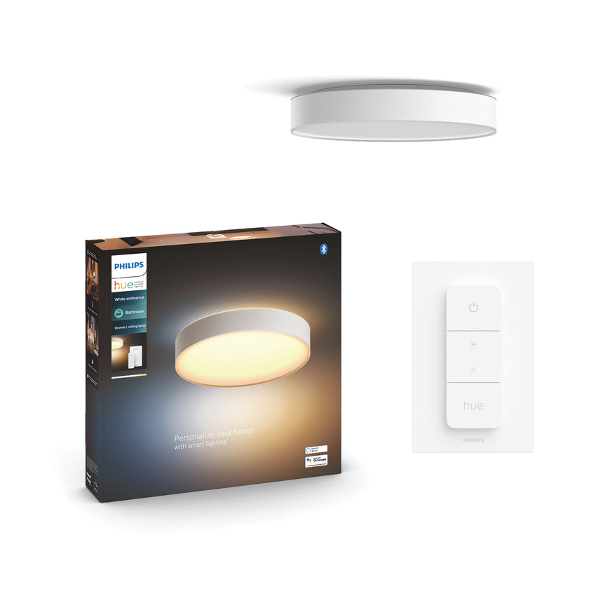 Philips Hue Plafón Devere blanco White Ambiance 34W 6500K IP44 4116631P6 4300lm