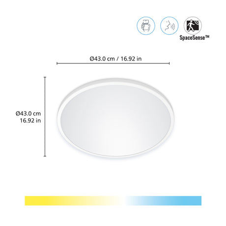 WiZ Plafón SuperSlim 22W 2450lm 55493100 - vista alternativa | Philips