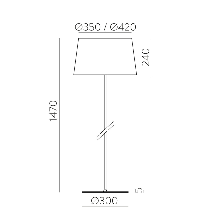 ACB Stilo Lámpara de pie 8202 Blanco, Kit Negro Text., LED E27 15W, I H8202080N