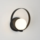 ACB Halo Aplique 16/3815 Negro Texturado/Opal, LED 5W 370lm, CRI90 , LED integrado, Kelvin 2700K-3000K Slide Switch A3815170N