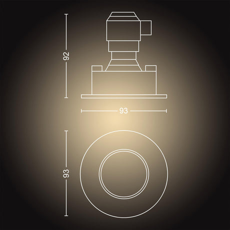 Philips Hue Empotrable Adore cromo White Ambiance 4,2W IP44 400lm (3 uds) 8720169318014 - imagen 8