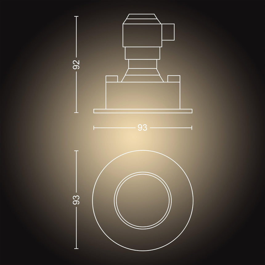 Philips Hue Empotrable Adore cromo White Ambiance 4,2W IP44 400lm (3 uds) 8720169318014 - imagen 8