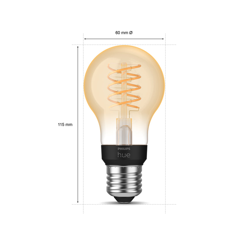Philips Hue White Bombilla LED filament ámbar White E27 7W 871951434294100 550lm