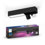 Philips Hue White and Color Ambiance Foco 2 luces Centris negro RGBW 11W 5061030P7 350lm