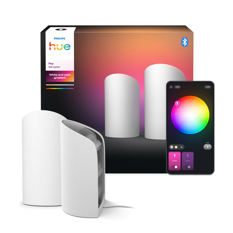 Philips Hue White and Color Ambiance Lámpara de mesa Play Wall washer blanco RGBW 20W (2 uds) 8720169385931
