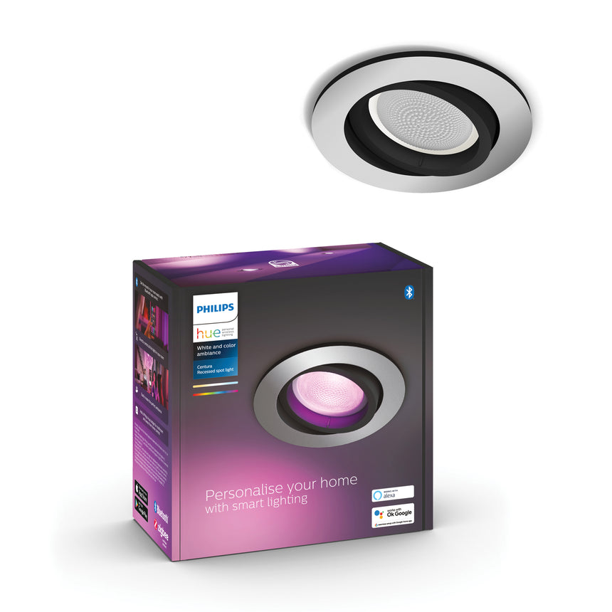 Philips Hue White and Color Ambiance Empotrable centura plata RGBW 6W 871951433862300 350lm