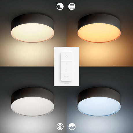 Philips Hue Plafón Enrave negro White Ambiance 10W 6500K 4115830P6 1220lm - imagen 4