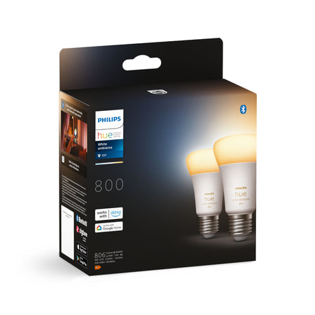 Philips Hue Bombilla 2 luces White Ambiance E27 9W 806lm 32824200 - imagen 9