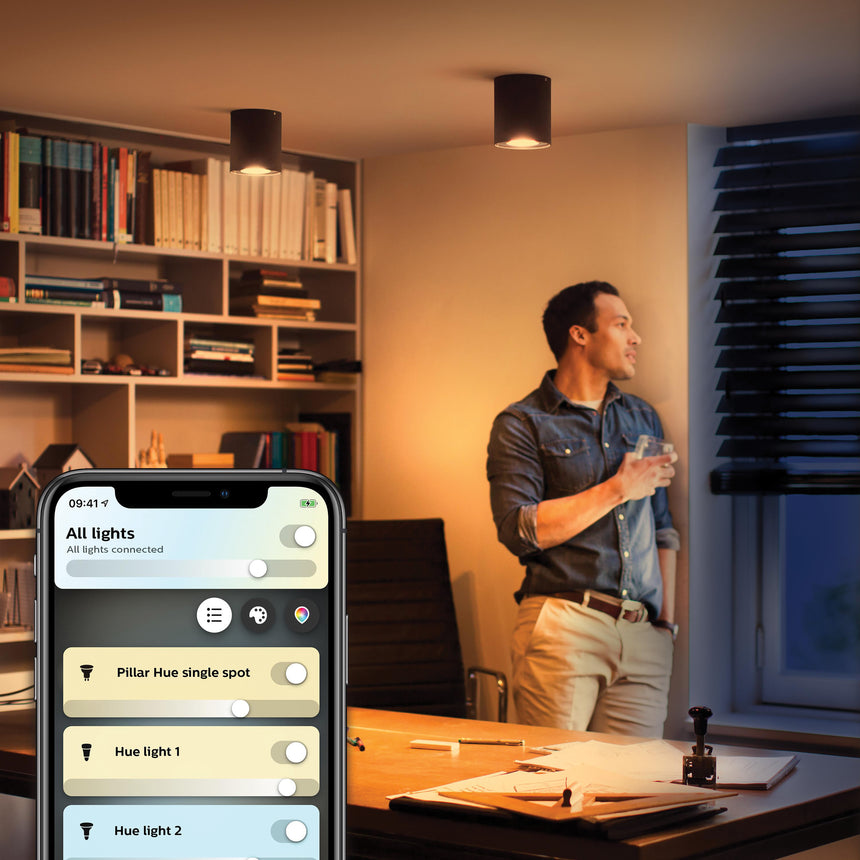 Philips Hue Foco Pillar negro White Ambiance 5W 871951433852400 350lm - imagen 3