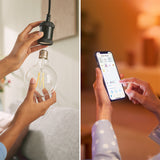 Bombilla de filamento Philips WiZ transparente G95 7W E27 806lm 372184