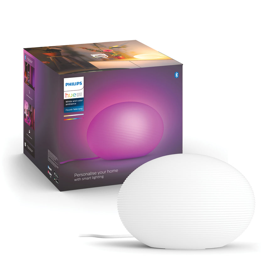 Philips Hue White and Color Ambiance Lámpara de mesa flourish blanco RGBW 10W 800lm 34348100