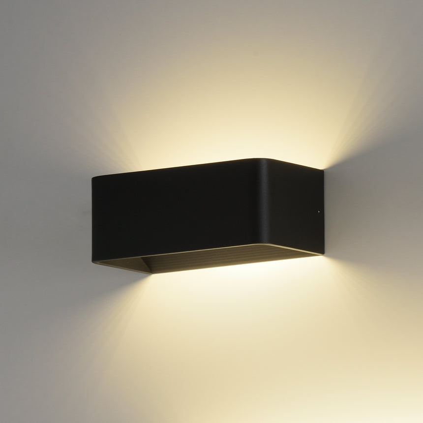 ACB Icon Aplique 16/3089-20 Negro texturado, LED 10.5W 1100lm, CRI90 I, LED integrado, Kelvin 2700K-3000K Slide Switch A3089270N
