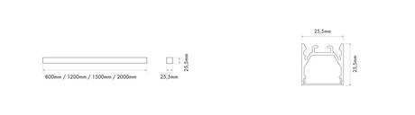Luminaria lineal LED de superficie Ilutrek Space 25