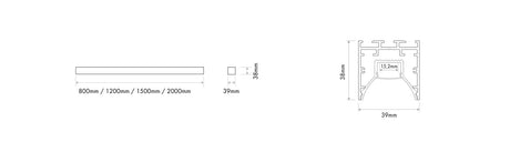 Luminaria lineal LED de superficie Ilutrek Space UGR DALI