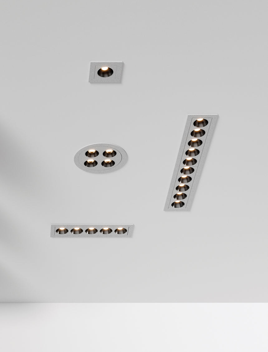 ACB Invisible Recessed 3980/280 Textured White, LED 24W 3000K 1790lm, CRI90 I, Integrated LED E3980100B