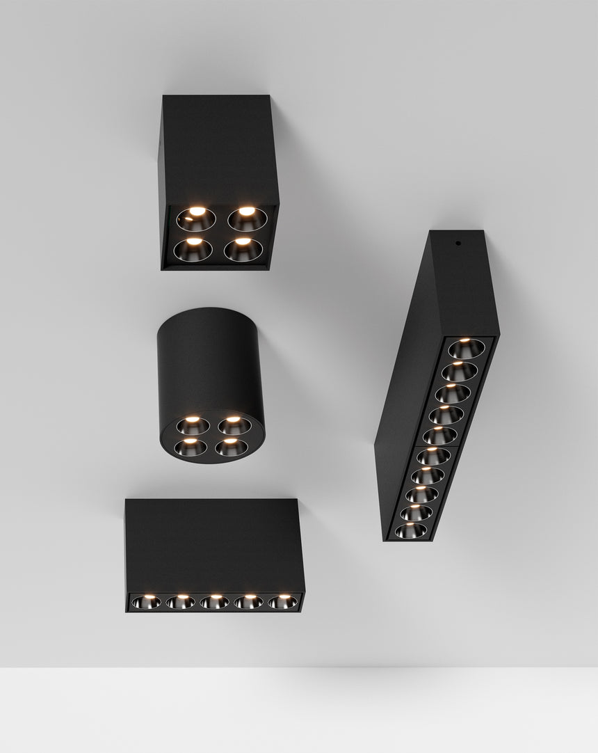 ACB Invisible Plafón 3980/66 Square Negro Texturado, LED 9W 3000K 680lm, CRI90 , LED integrado P3980200N