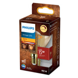 Bombilla de filamento Philips Classic ámbar P45 15W E14 1800K 136lm 315990