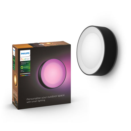 Philips Hue White and Color Ambiance Aplique de pared Daylo negro RGBW 15W IP44 1746530P7