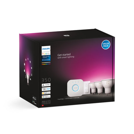 Philips Hue White and Color Ambiance Kit de inicio blanco RGBW 6W 871951434010700 350lm - imagen 9