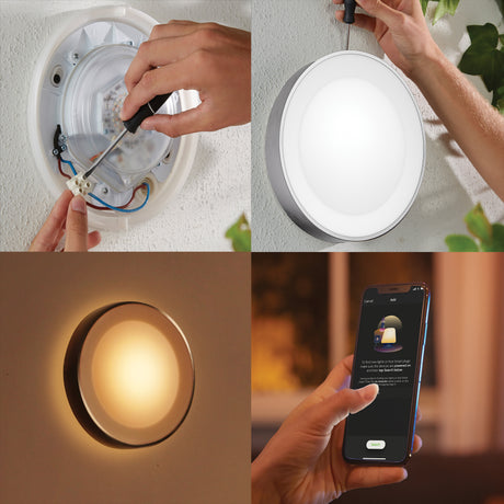 Philips Hue White and Color Ambiance Aplique de pared Daylo plata RGBW 15W IP44 1746547P7 - imagen 5