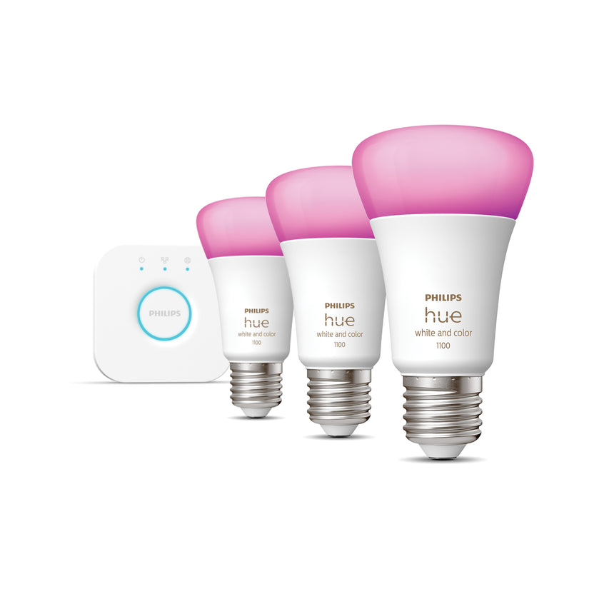 Philips Hue White and Color Ambiance Kit de inicio 3 luces RGBW E27 11W 871951429151500 1055lm - vista alternativa