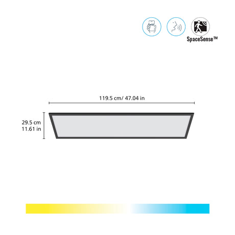 WiZ White Ambiance Plafón Negro Tunable White 36W 3400lm 0169071414 - vista alternativa | Philips