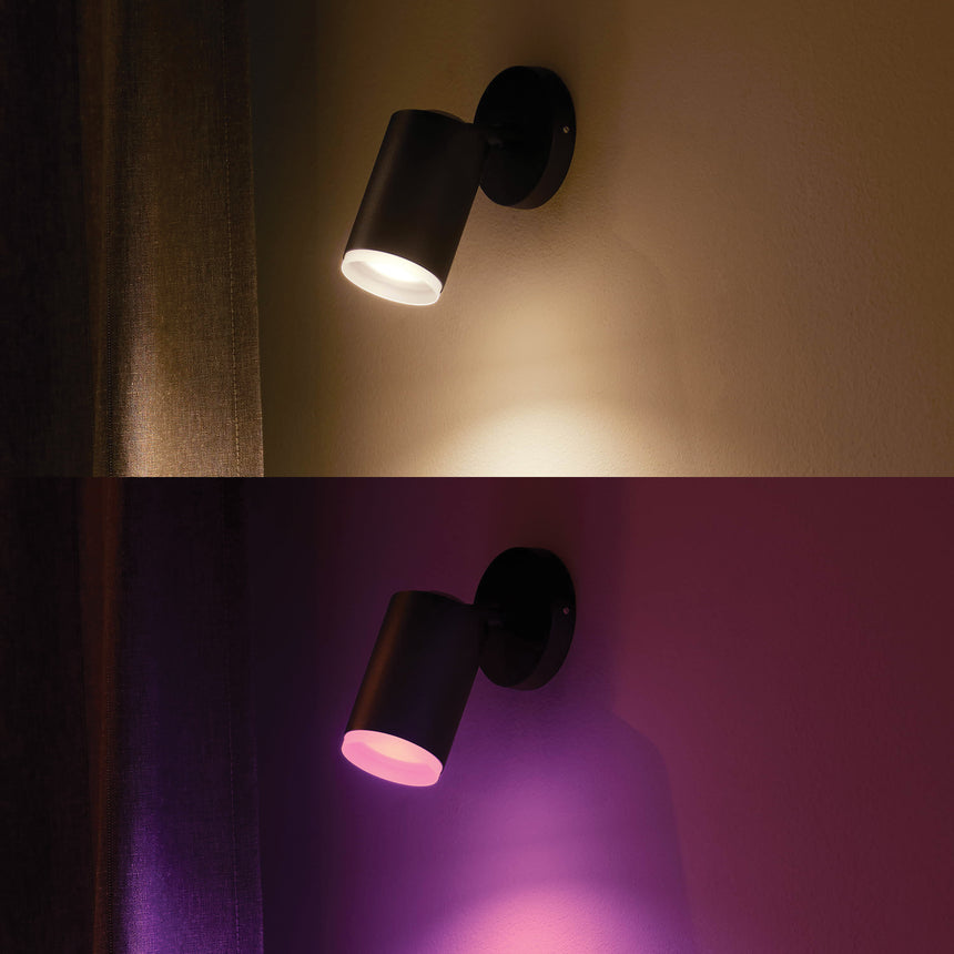 Philips Hue White and Color Ambiance Foco Fugato negro RGBW 4,2W 400lm 8720169319639 - imagen 4