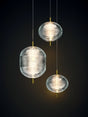 Lodes Lámpara colgante Jefferson mini Ø22cm cristal dorado LED 2700K 16821-5027