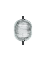 Lodes Lámpara colgante Jefferson mini Ø22cm cristal cromo negro LED 2700K 16821-4227