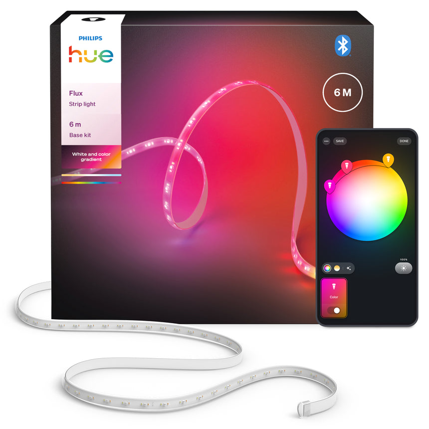 Philips Hue White and Color Ambiance Tira LED flux ledstrip blanco RGBW 20W 87211
