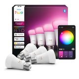Philips Hue White and Color Ambiance Bombilla RGBW E27 6W 810lm (4 uds) 8720169364486