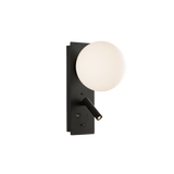 Lámpara de pared aplique ACB Kin negro Texturado/Opal A8169291N