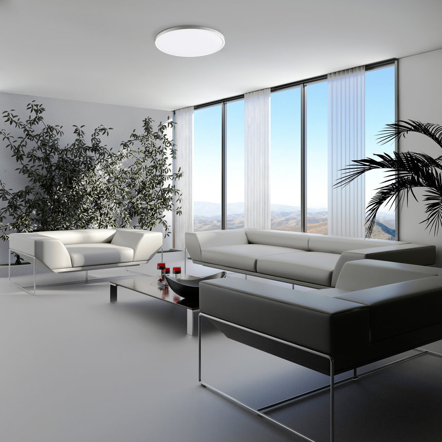 ACB Koe Ceiling Light 3852/48 2.8K-4K-6K Textured White, 36W LED 4400lm, CRI90 I IP43, Dimmable Kelvin, Dimmable Intensity, Voice Control P385243B