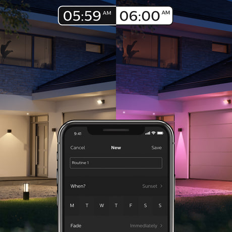 Philips Hue White and Color Ambiance Aplique de pared Resonate negro RGBW 8W IP44 871951446677700 - imagen 6