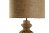 ITE216577 CARVED JUTE WOOD TABLETOP