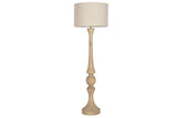 Lámpara de pie madera de mango y pantalla 163cm 217666