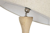Lámpara de pie madera de mango y pantalla 163cm 217666