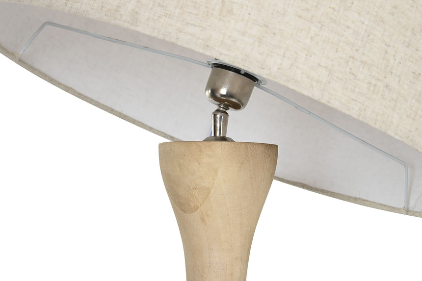 Lámpara de pie madera de mango y pantalla 163cm 217666