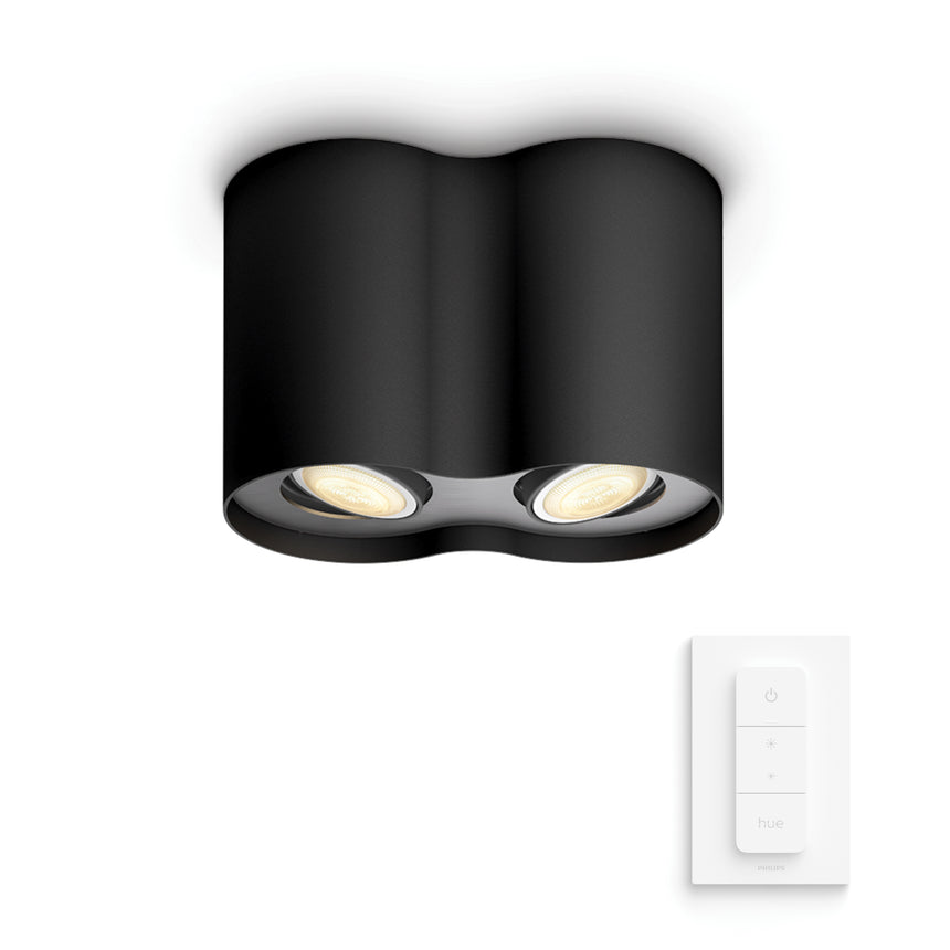 Philips Hue Foco 2 luces Pillar negro White Ambiance 4,2W 6500K 400lm 8720169320116 - vista alternativa