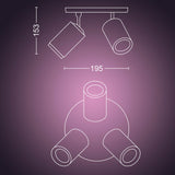 Philips Hue White and Color Ambiance Foco Fugato negro RGBW 6W 5063330P7 350lm