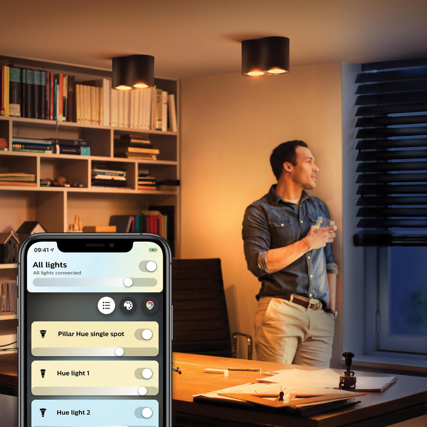 Philips Hue Foco 2 luces Pillar negro White Ambiance 4,2W 6500K 400lm 8720169320116 - imagen 3