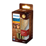 Bombilla de filamento Philips Classic regulable ámbar A60 25W E27 1800K 250lm 315433