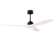 Ventilador de techo LedsC4 Stem Evo tube negro palas blancas motor DC Ø132cm VE-0097-NBL — vista 1