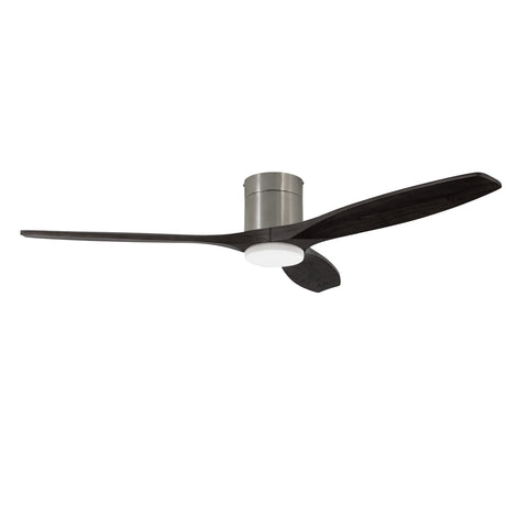 Ventilador de techo LedsC4 Stem Evo níquel satinado palas negras motor DC Ø122cm VE-0112-SNE — vista 1