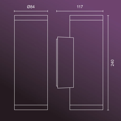 Philips Hue White and Color Ambiance Aplique de pared Appear negro RGBW 16W IP44 1746330P7 - imagen 7