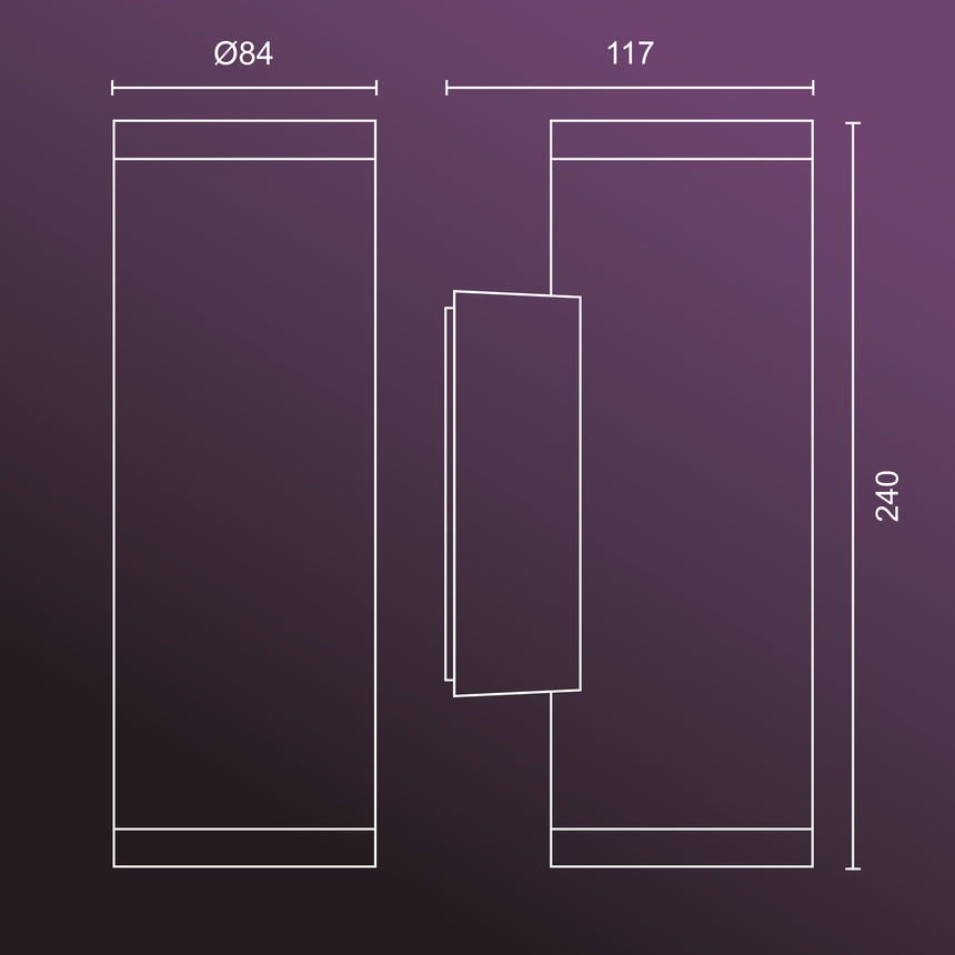 Philips Hue White and Color Ambiance Aplique de pared Appear negro RGBW 16W IP44 1746330P7 - imagen 7