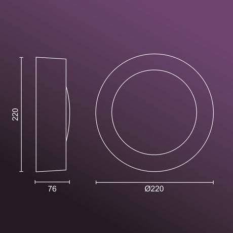 Philips Hue White and Color Ambiance Aplique de pared Daylo plata RGBW 15W IP44 1746547P7 - imagen 7