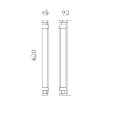 Lámpara de pared aplique ACB Lineo oro técnico IP44 regulable A4008070ODP