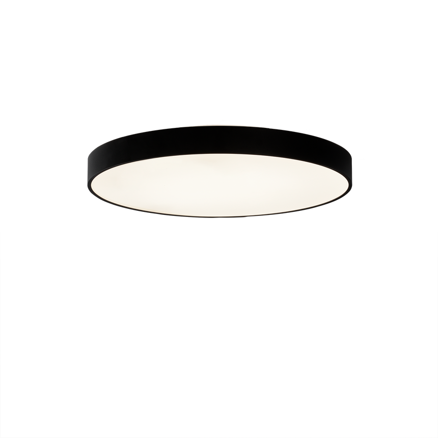 ACB Lisboa Plafón 3851/60 Negro Texturado, LED 60W 4000K 5490lm + 8W 4000K 735lm, CRI90 CL.I, LED integrado, Casambi P385161NCA